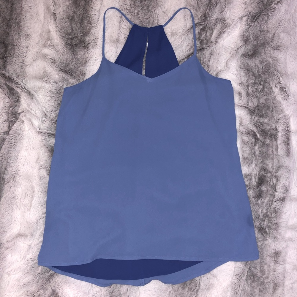 Reversible 2-Tone Blue Tank Top - Express